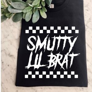 Funny shirt Smutty Lil Brat Sarcasm humor Book Reader Smut Cute Retro